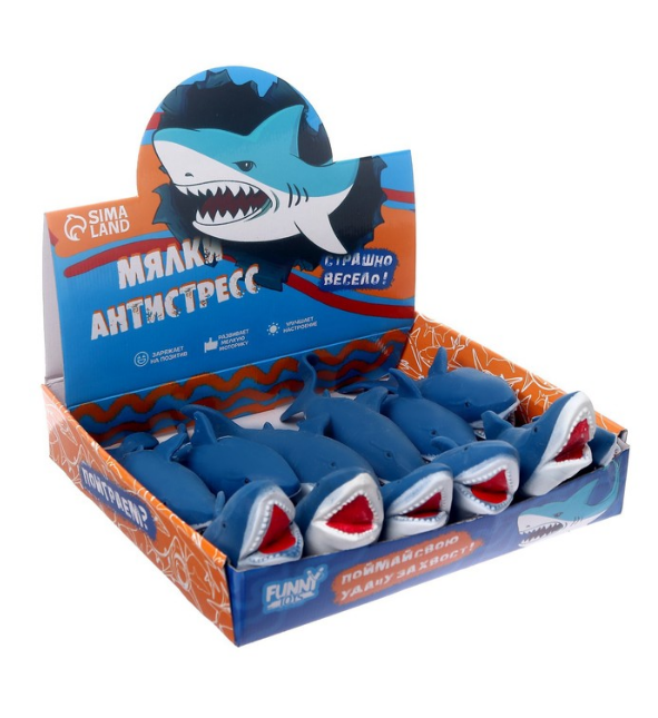 мялка-антистресс акула