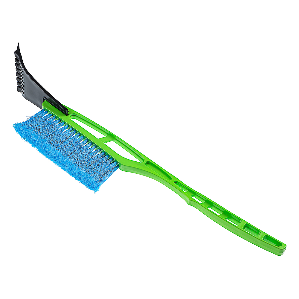 щетка для уборки снега со скребком oktan зеленая 50см