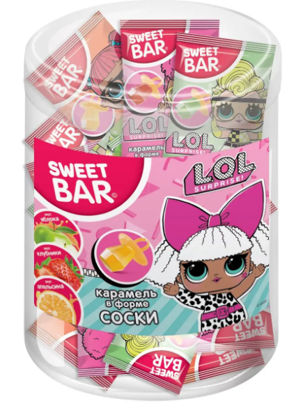 карамель lol sweet bar в форме соски 10г