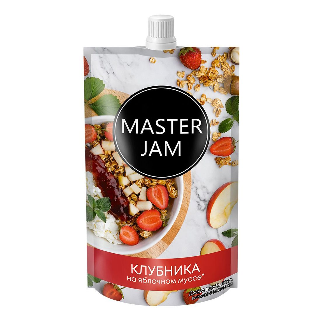 джем сава master jam клубника на яблочном муссе 250г