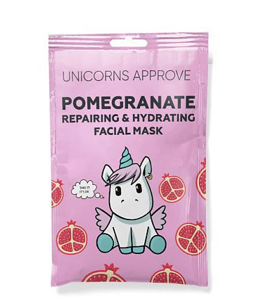 тканевая маска д/лица восстанавливающая и увлажняющая/гранат unicorns approve 28мл