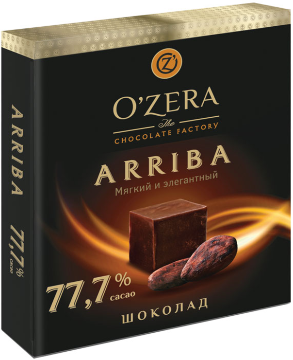 шоколад o'zera arriba 77.7% 90г