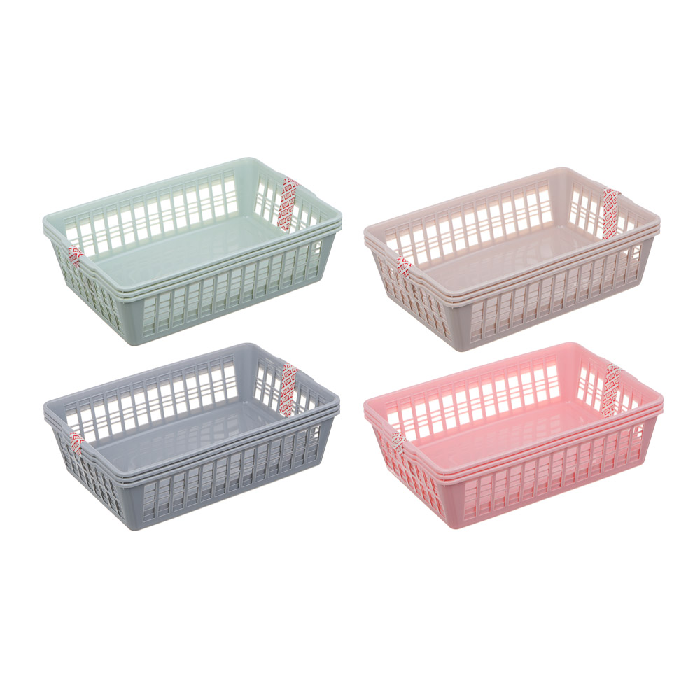 набор корзинок для мелочей vetta 3шт 24х16х6см