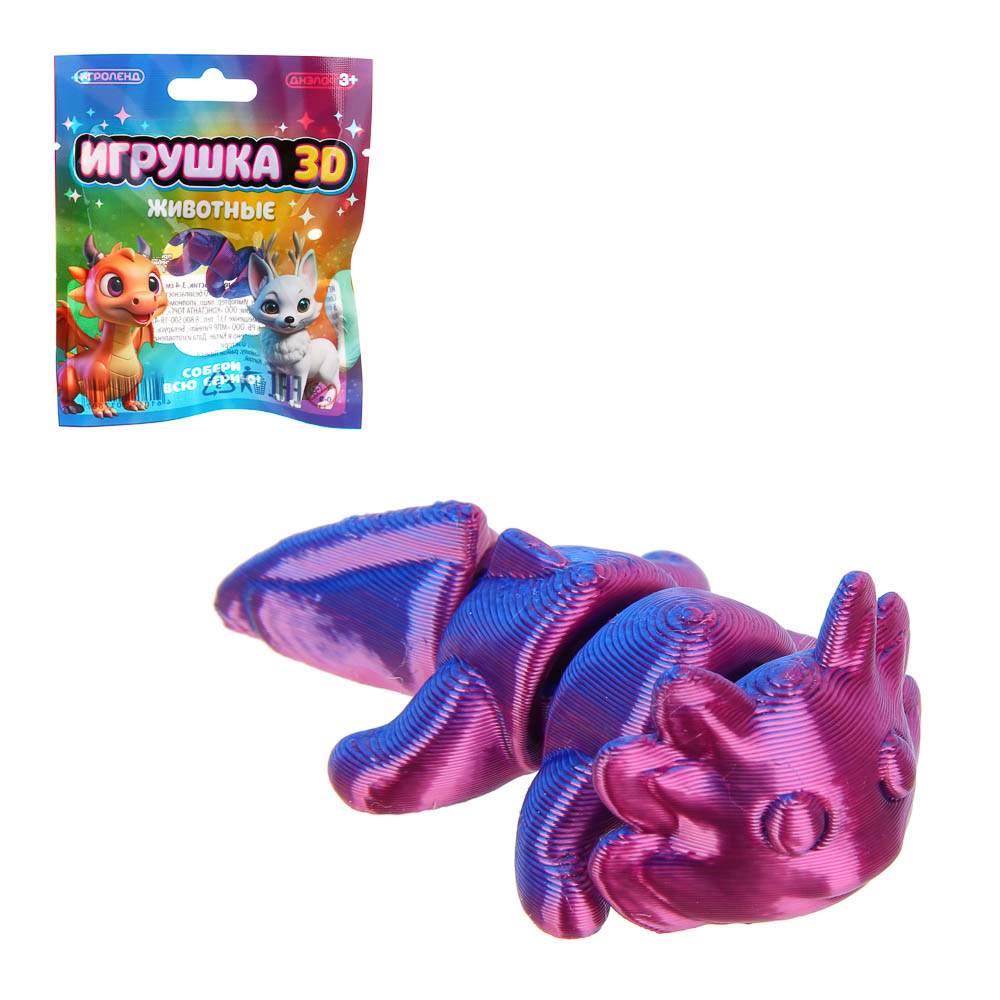 игрушка 3d игроленд животные 3-4см микс