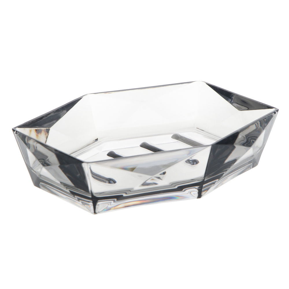 мыльница акрил vetta кристалл дымка 14,5x11,5x3,5см