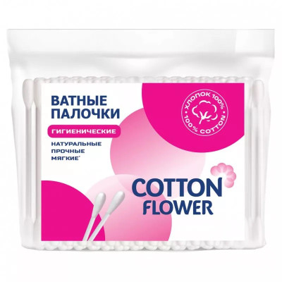 ватные палочки фб cotton flower 100шт