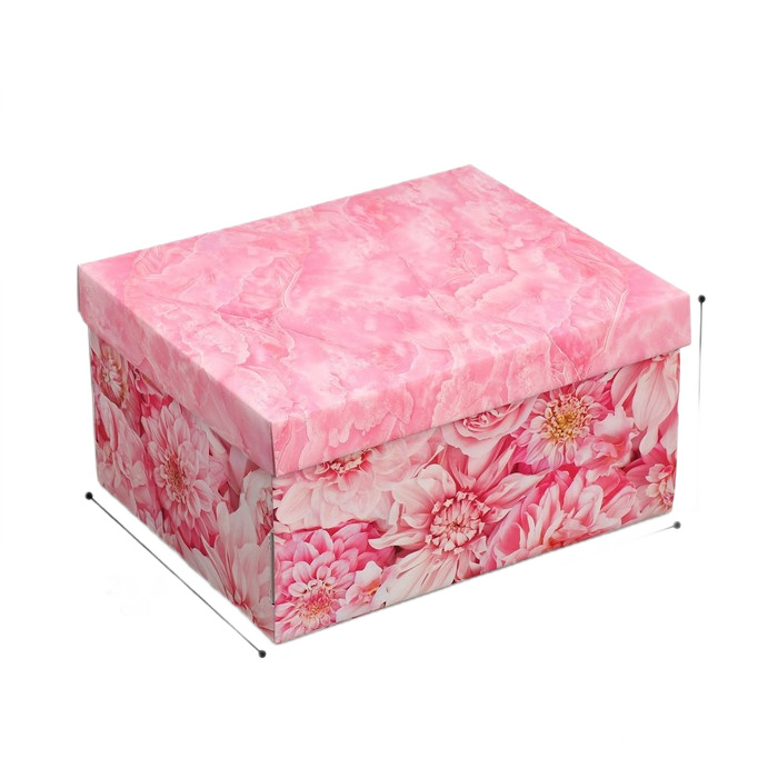 коробка складная цветы 31х25,5х16см