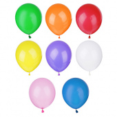 шары воздушные 10 шт, 12",  цветные в пакете
