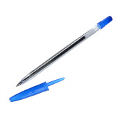 ручка шариковая синяя, масляные чернила, наконечник 0,7мм, пластик, арт. оф999; рш300