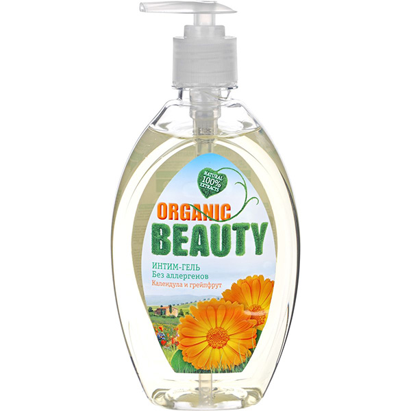 интим-гель clever organic beauty календула+грейпфрут, 500 мл