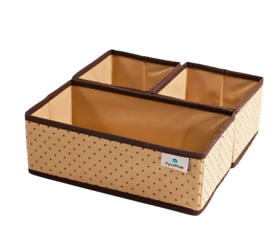 органайзер для хранения горох набор 3шт 28x14x10 ткань/40