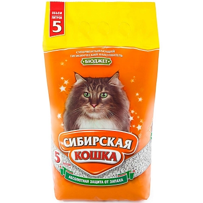 наполнитель сибирская кошка бюджет 5л 