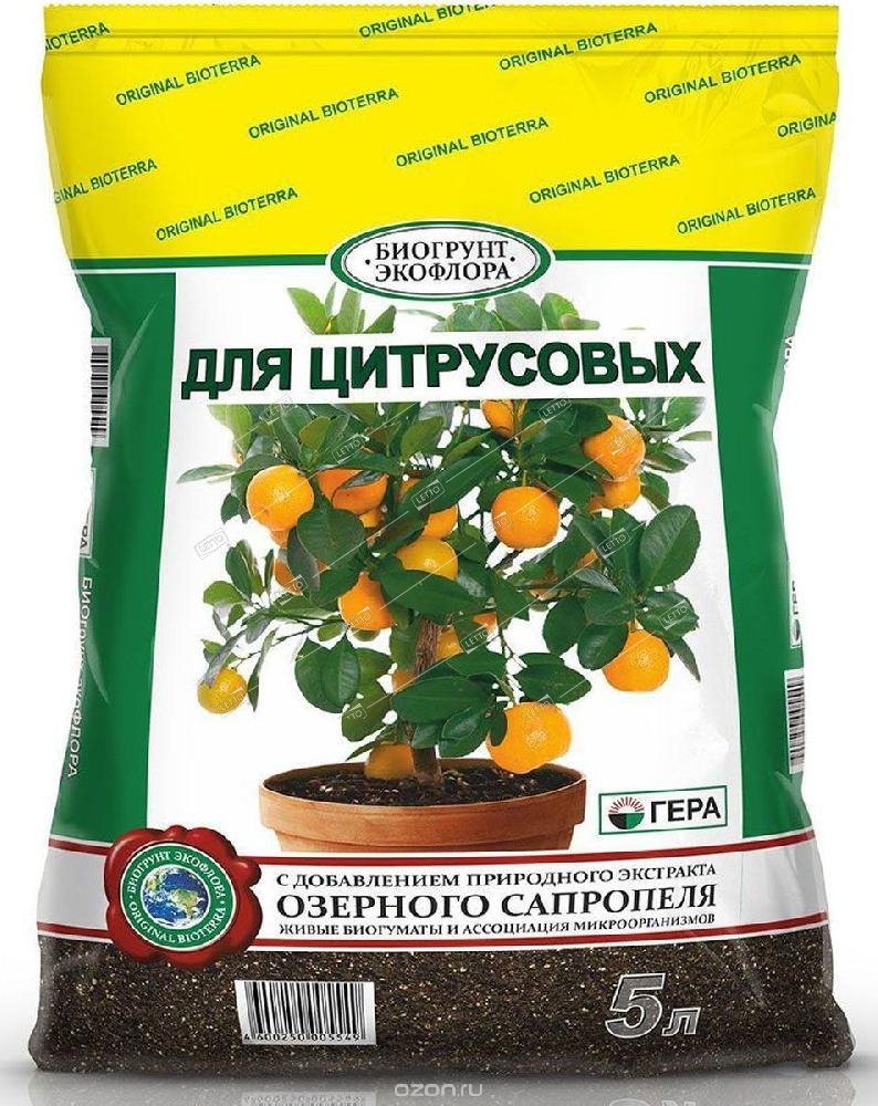 гера грунт для цитрусовых, 5 л