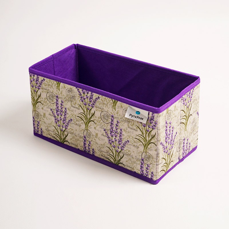 коробка для хранения вещей лаванда 30x15x15 ткань