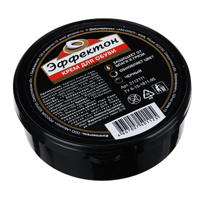 крем для обуви, банка 45мл, чёрный, эффектон миди, 2112111