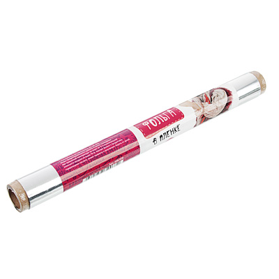 фольга 5м в пленке, 29см х 5м, толщина 9 мкм by