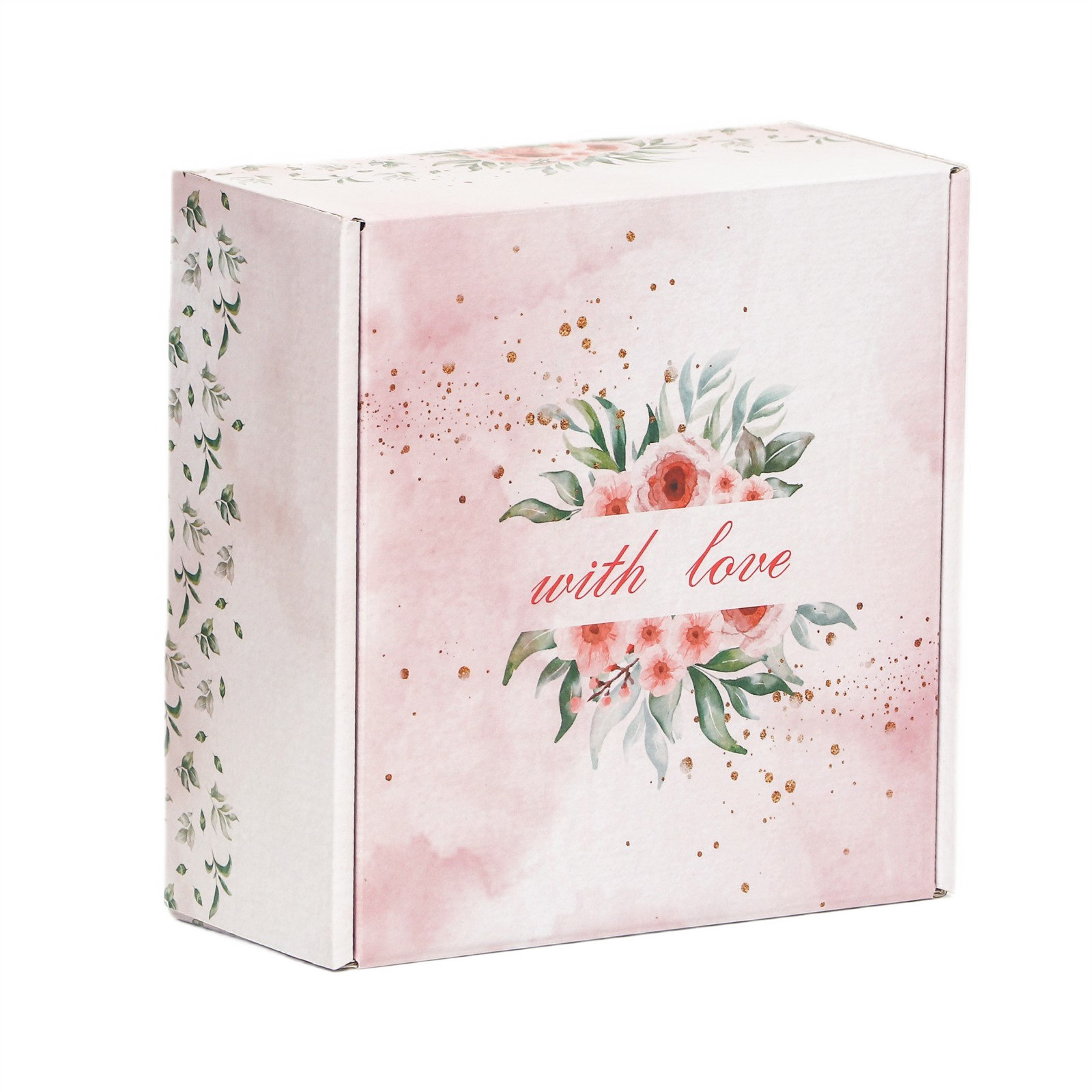 коробка самосборная без окна with love 19х19х9см