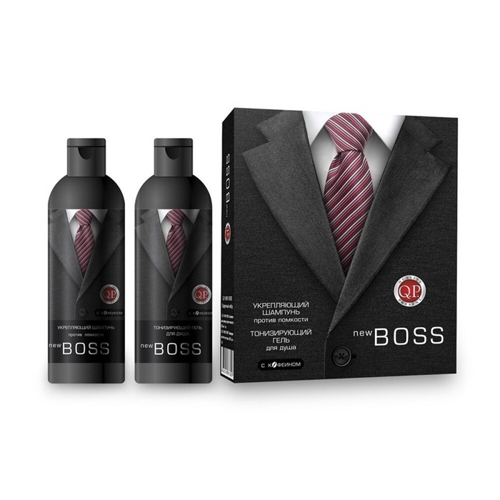 подарочный набор q.p. new boss, мужской №1114 (шампунь+гель для душа)