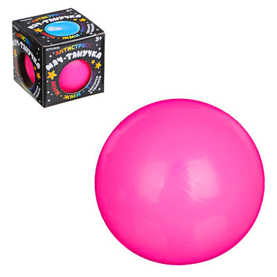 игроленд антистресс-тянучка мяч, 6см, пвх, 4 дизайна