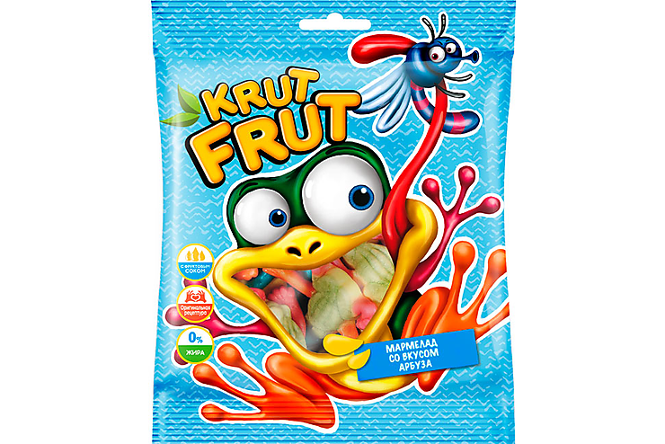 жев мармелад krutfrut лягушки 0,5 кг