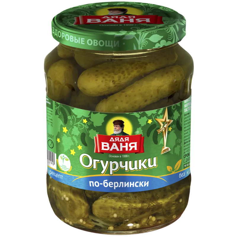 огурчики маринованные по-берлински дядя ваня 680г