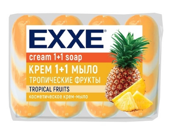 мыло косметическое exxe 1+1 75г тропические фрукты