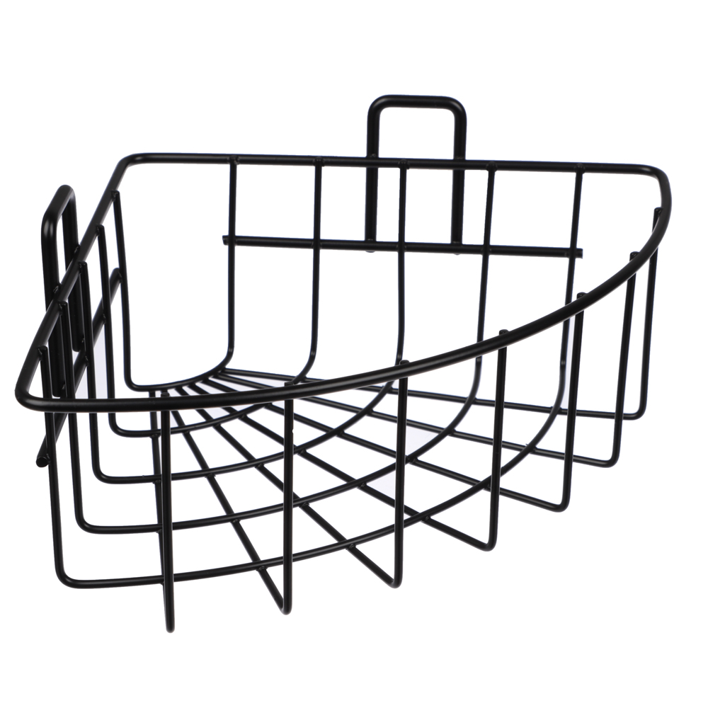 полка настенная угловая металл vetta 26x19x8см черный