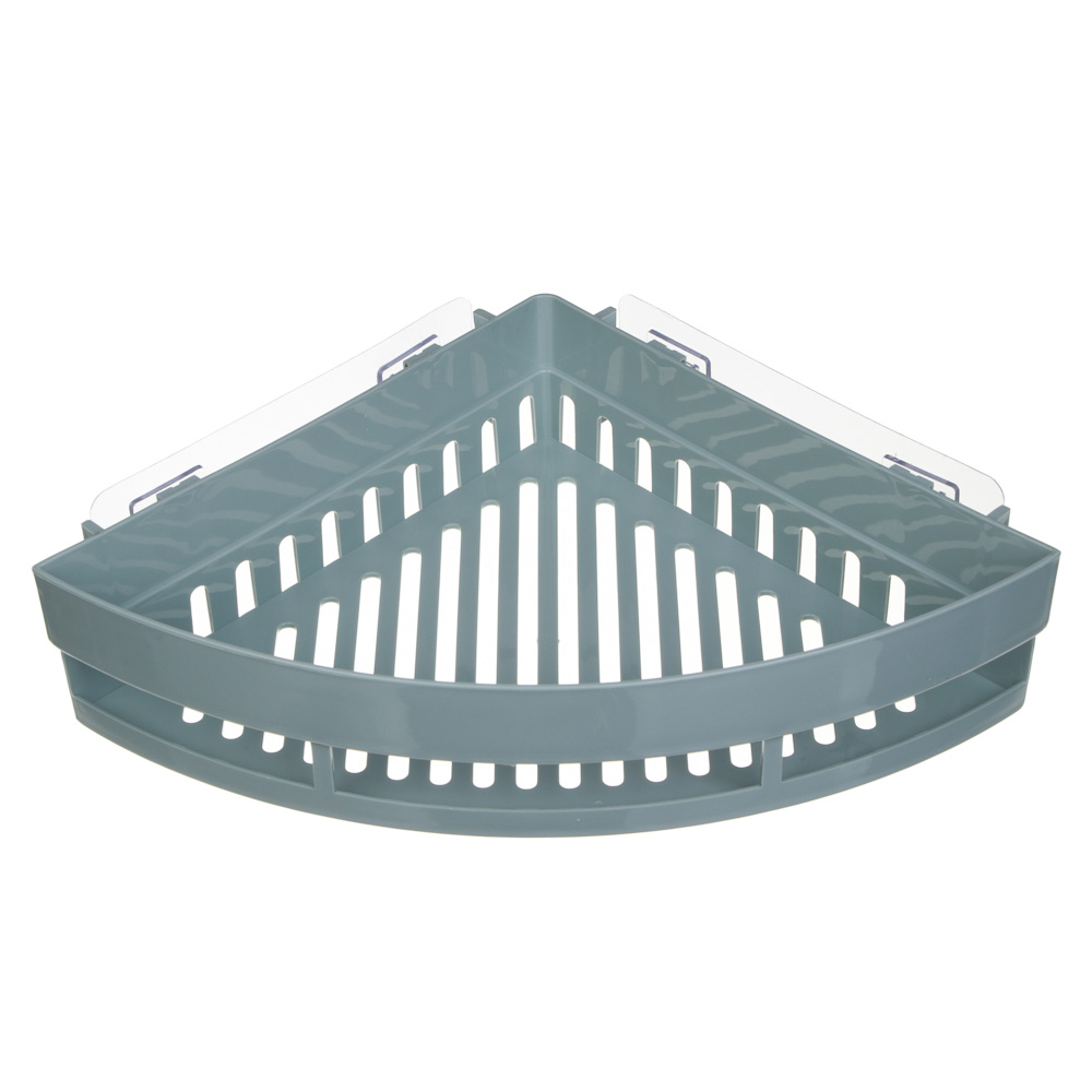 полка настенная угловая большая пластик vetta classic оливковый 35x25x7см