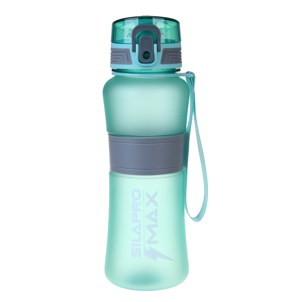 бутылка спортивная с замком eggshell blue-ultimate grey silapro max силикон 600мл