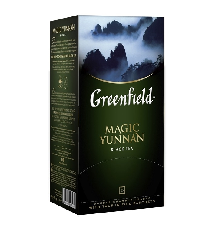 чай гринфилд 25 пак  меджик юньнань  х10 черн.пак. 0356-10