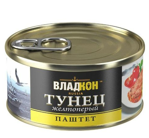 тунец желтоперый паштет владкон 125г ж/б ключ