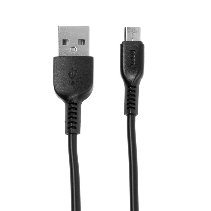 кабель hoco x13, microusb - usb, 2,4 а, 1м, pvc оплетка, чёрный