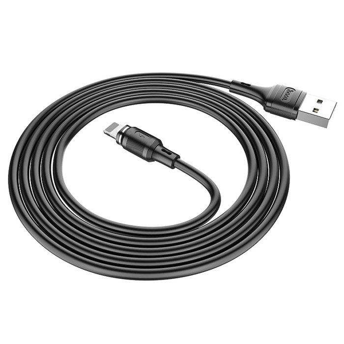 кабель hoco x52, lightning - usb магнитный разъем, только зарядка, 2.4а, 1м чёрный