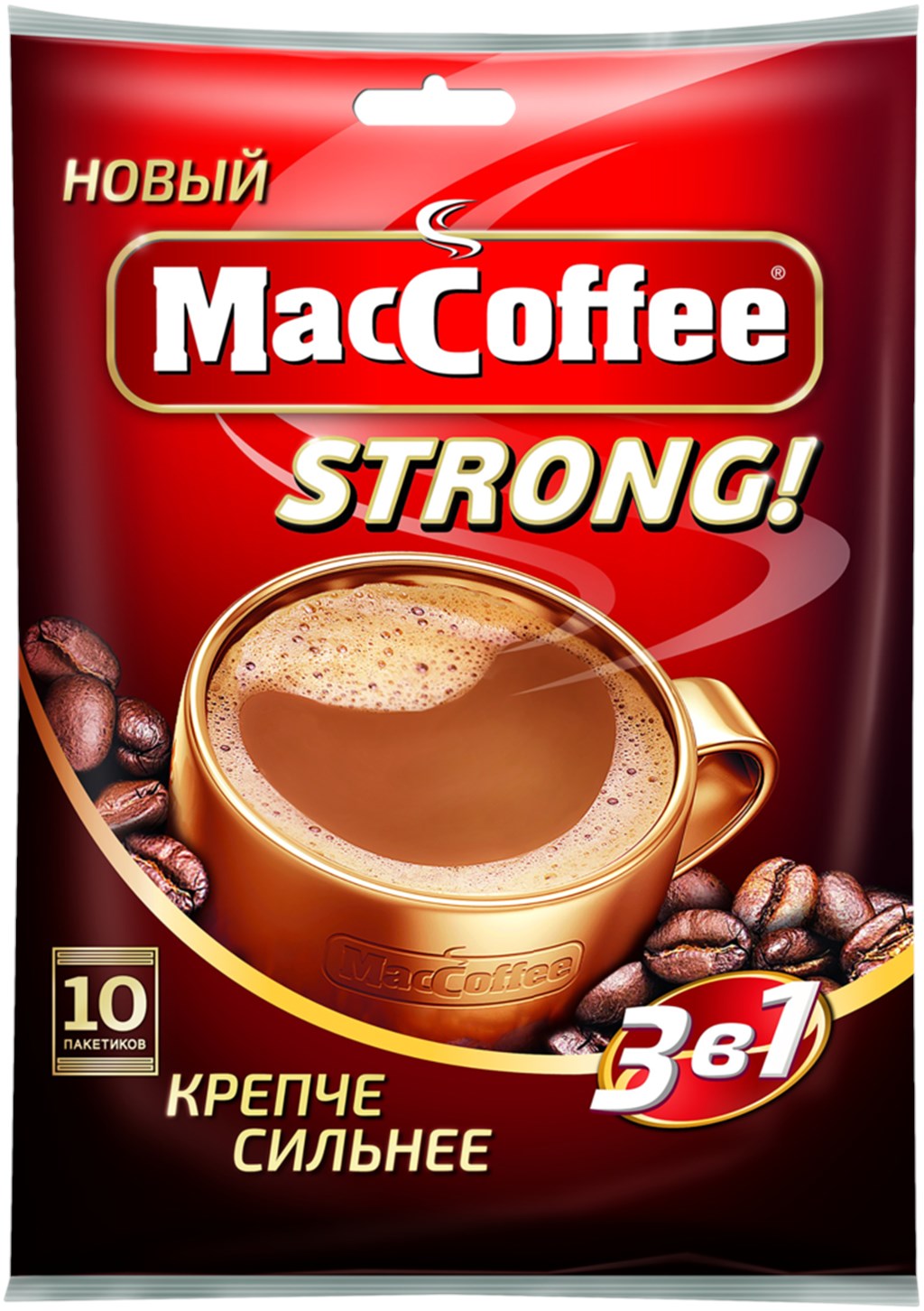 напиток кофейный растворимый maccoffee strong 3в1