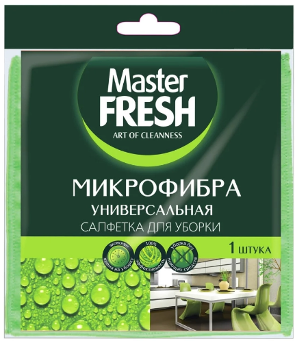 салфетка д/уборки master fresh универсальная/микрофибра 1шт