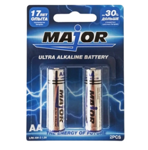 батарейки major ultra alkaine battery aa 2 pcs