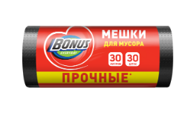 пакеты д/мусора фб bonus 30л 30шт