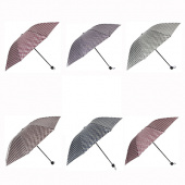 зонт женский, механика, сплав, пластик, полиэстер, длина 55см, 8 спиц, 6 цветов,302