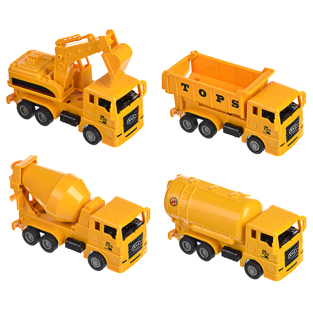 машина игроленд спецтехника, инерция, трещотка, пластик, 11,8х4,3х6,2см