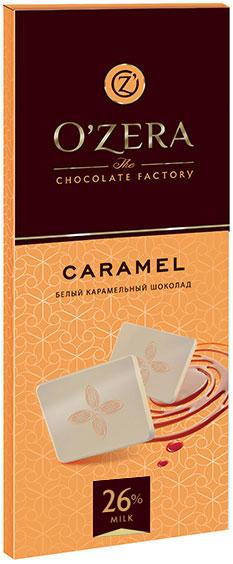 шоколад o`zera белый caramel 90г