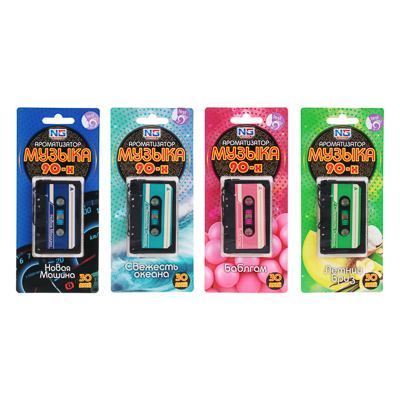 ароматизатор new galaxy в "стиле 90х", бабл гам, свежесть океана, новая машина, летний бриз