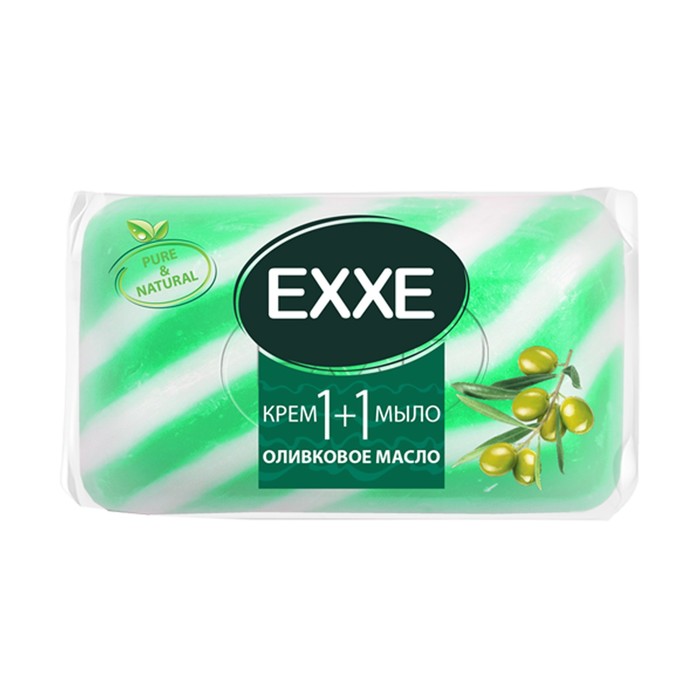 крем-мыло туалетное exxe, 1+1 оливковое масло, 80 г 