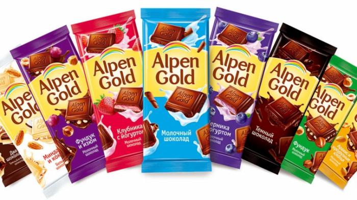 шоколад alpen gold в ассортименте 80г