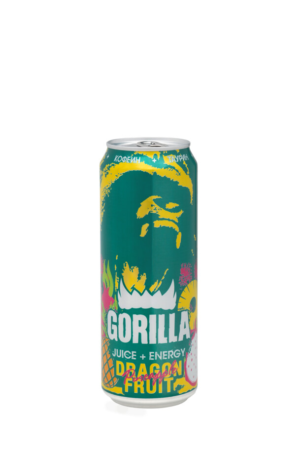 напиток горила со вкусом и ароматом питайи и ананаса gorilla dragon fruit pineapple 0,45лх2