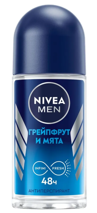 антиперспирант шарик nivea men грейпфрут и мята 50мл