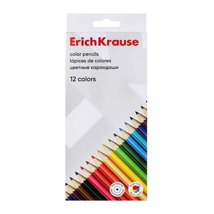 карандаши erichkrause basic шестигранные 12 цветов