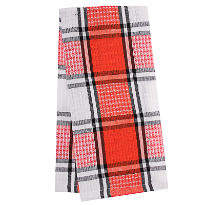 полотенце кухонное вафельное provance клетка 75% хлопок 25% пэ 40х60см 3 цвета