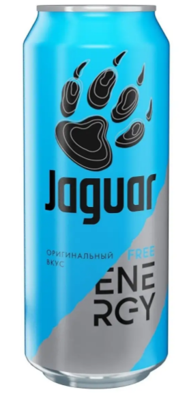 безалкогольный энергетический напиток ягуар фри jaguar free 0,45 банка