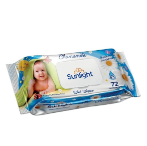 салфетки влажные sunlight baby chamomile 72шт