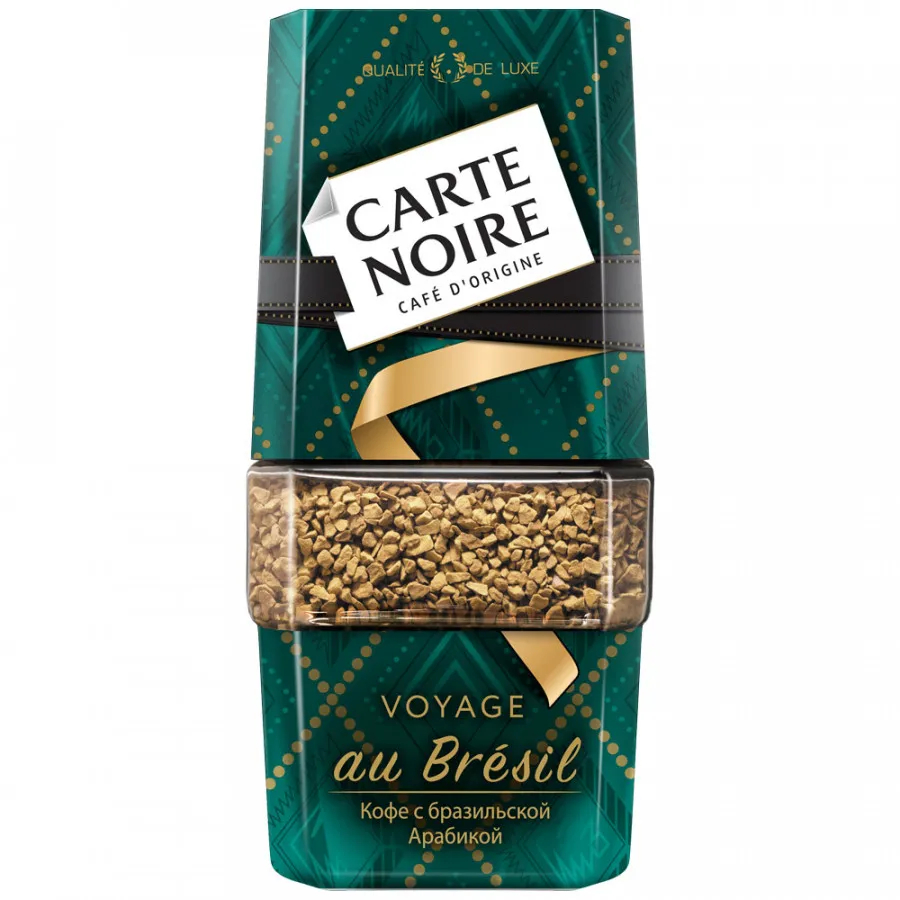кофе растворимый натуральный сублимированный carte noire voyage au bresil 95г